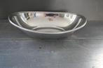 Vintage Alessi RVS ovale schaal met parelrand, Overige materialen, Verzenden, Effen, Schaal of Schalen