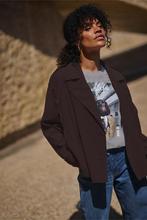 Studio Anneloes Siloh blazer bonded travelstof espresso XXL, Ophalen of Verzenden, Zo goed als nieuw, Maat 46/48 (XL) of groter