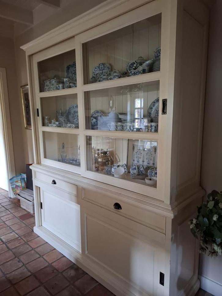 Mooie Landelijke Servieskast, Huis en Inrichting, Kasten | Buffetkasten, Zo goed als nieuw, 150 tot 200 cm, 100 tot 150 cm, 25 tot 50 cm