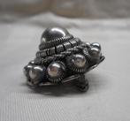 Zilveren Zeeuwse knop broche nr.1247, Verzenden, Zilver, Broche