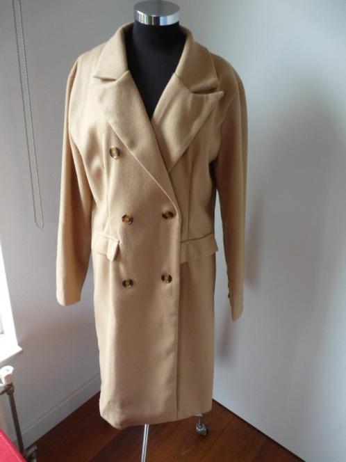 Damesjas beige effen elegante double breasted jas mt XL Nieu, Kleding | Dames, Jassen | Zomer, Nieuw, Maat 46/48 (XL) of groter