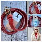 Nieuwe rode A-Zone leren riem mt 95, Minder dan 3 cm, 100 cm of meer, Echt leder, Nieuw