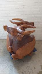 Massief teak houten buffel  beeld, Ophalen
