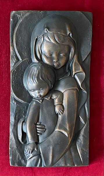 Mooie plaquette van Maria met kindje Jezus beschikbaar voor biedingen