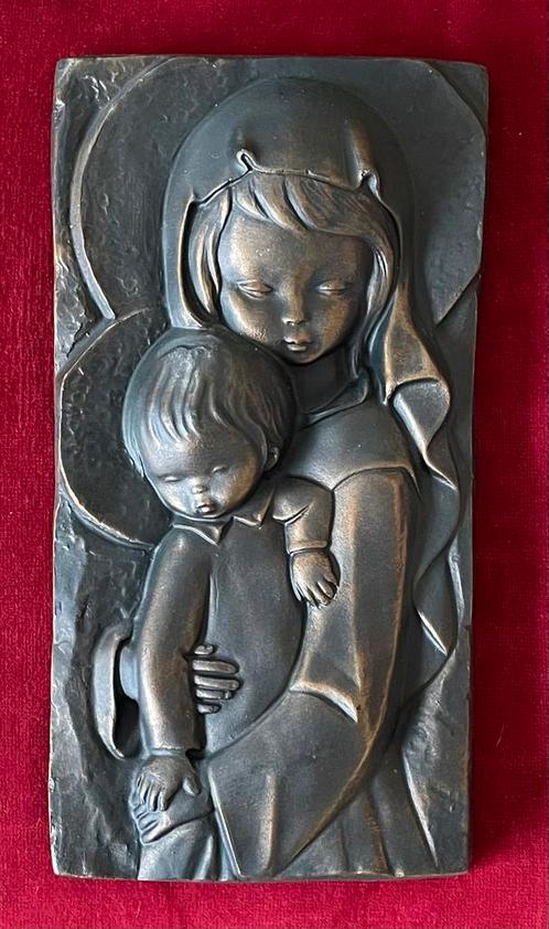 Mooie plaquette van Maria met kindje Jezus, Verzamelen, Religie, Nieuw, Christendom | Katholiek, Ophalen of Verzenden