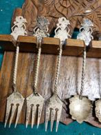 lepelrek indonesies met zilveren vork en lepels, Ophalen of Verzenden