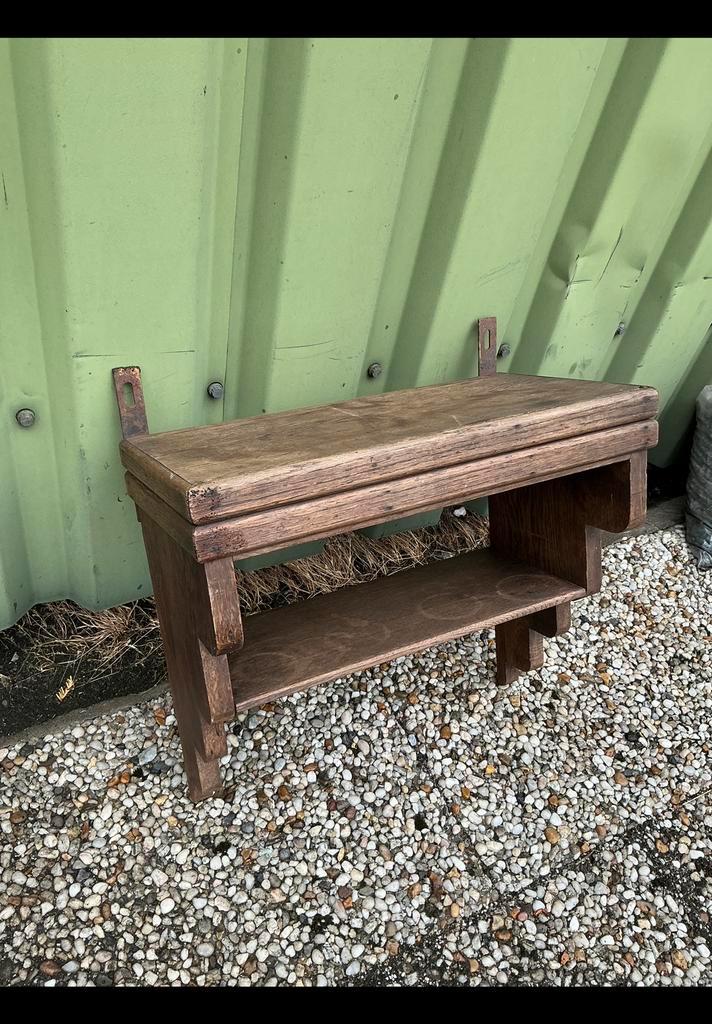 Grote houten console, denk eikenhout. Ong 48 breed & 25 diep, Antiek en Kunst, Antiek | Overige Antiek, Ophalen of Verzenden