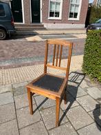 Antieke Stoel met Leren Zitting - 2 Stuks Beschikbaar, Ophalen