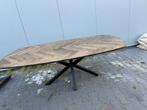 Deens ovale visgraat eiken eettafel 220 x 110 cm, Huis en Inrichting, Tafels | Eettafels, Ophalen, 100 tot 150 cm, 200 cm of meer