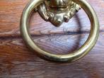 Messing leeuwenkop met ring voor deur, Ophalen of Verzenden