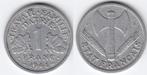 France 1 franc 1944 (Vichy-regime - small c), Frankrijk, Ophalen of Verzenden, Losse munt