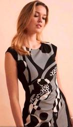 Ribkoff elegante jurk zwart wit dessin slank silhouet 38, Maat 38/40 (M), Overige kleuren, Verzenden, Joseph Ribkoff