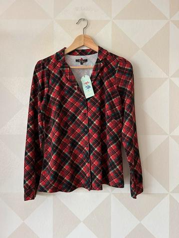 King Louie Patty blouse top rood ruit M/38 NIEUW beschikbaar voor biedingen