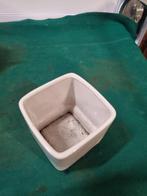 bloempot wit zilver vierkant, Ophalen of Verzenden, 'T Olde Gre-j, Info@toldegrej.nl, Endepoelstraat 20f Didam