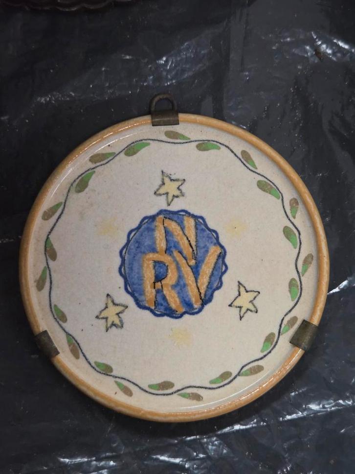 Goedewaagen Gouda NRV Bordje 1939, Antiek en Kunst, Antiek | Wandborden en Tegels, Ophalen of Verzenden