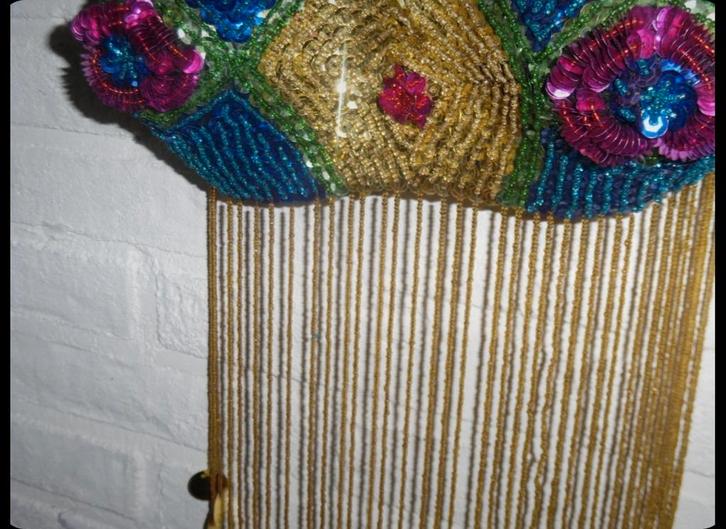 Handgemaakte buikdans-top met kleurrijke pailletten en krale, Kleding | Dames, Carnavalskleding en Feestkleding, Carnaval, Ophalen of Verzenden