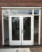 Hardhouten kozijn – achterpui openslaande deuren - HR++ glas, Doe-het-zelf en Verbouw, Kozijnen en Schuifpuien, Ophalen, Gebruikt