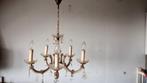 kroonluchter met vijf armen, Huis en Inrichting, Lampen | Kroonluchters, Ophalen of Verzenden, Gebruikt, Glas