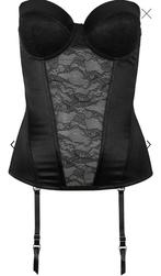 c. NIEUW: luxe stevige ZWARTE BODY (90C) + string  - gratis, Kleding | Dames, Bodyflirt, Ophalen of Verzenden, Zwart, Body of Korset