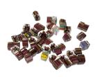Regenboogkleurig Kubus Glas Kralen, 4mm x50, Ophalen of Verzenden, Nieuw, Kraal