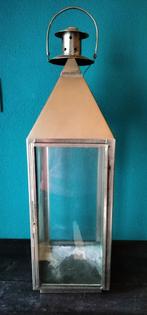 Lantaarn, 60 cm hoog  Metalen lantaarn / kandelaar, Huis en Inrichting, Woonaccessoires | Kandelaars en Kaarsen, Ophalen, Gebruikt