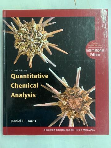 SEPT QUANTITATIVE CHEMICAL ANALYSIS - DANIEL C. HARRIS beschikbaar voor biedingen