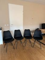 4 Zwarte Eetkamerstoelen Jysk KLARUP, Huis en Inrichting, Stoelen, Ophalen, Kunststof, Gebruikt, Zwart