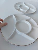 Blokker-Schalen set van 2 Wit&Goud kleur, Antiek en Kunst, Ophalen of Verzenden