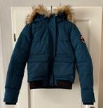 Degelijke, mooie dames winterparka blauw/groenig maat 38, Ophalen of Verzenden, Zo goed als nieuw, Maat 38/40 (M), Overige kleuren