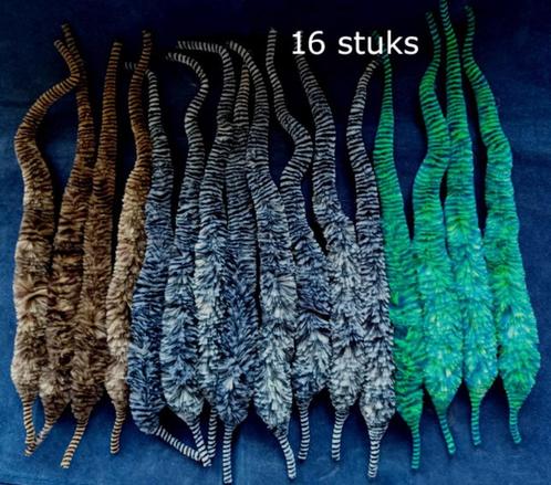 16 Variegated Magnum Dragon Tail staarten van circa 21 cm, Watersport en Boten, Hengelsport | Algemeen, Nieuw, Kunstaas, Ophalen of Verzenden