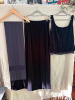Paarse fluwelen avondjurk met split - After Six, Kleding | Dames, Paars, Maat 42/44 (L), Ophalen of Verzenden, Zo goed als nieuw