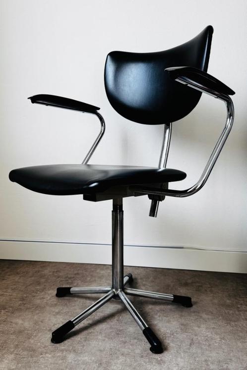 VINTAGE BUREAUSTOEL 3311 TOON DE WIT VOOR GEBR. DE WIT, Huis en Inrichting, Bureaustoelen, Gebruikt, Bureaustoel, Zwart, Ophalen