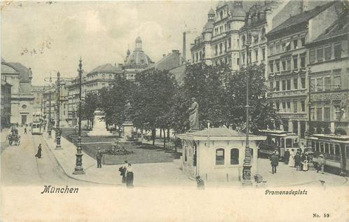 (379-130-043) München Promenadeplatz, Verzamelen, Ansichtkaarten | Buitenland, Duitsland, Voor 1920, Verzenden