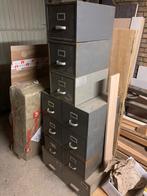 Industriële vintage metalen ladeblokken te koop!, Minder dan 100 cm, 25 tot 50 cm, Industrieel, Minder dan 50 cm