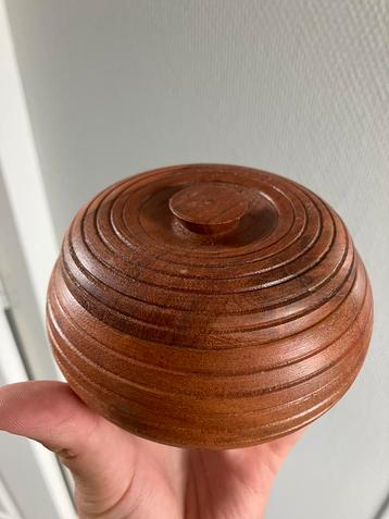 Vessel be pure home hout houten retro pot potje deksel rond beschikbaar voor biedingen