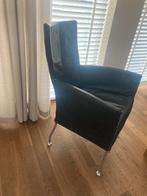 2 design leer stoelen, Ophalen, Gebruikt, 50 tot 75 cm, Leer