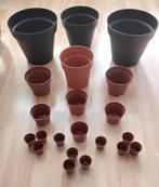 Bloempotten + kweekpotjes, Tuin en Terras, Bloempotten, Ophalen, Overige materialen, Tuin, Rond