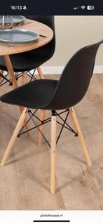 4 donkergrijze tafelstoelen / 4 dark grey table chairs, Huis en Inrichting, Stoelen, Ophalen, Twee, Nieuw, Grijs