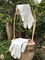 Dames handschoenen - wit - vintage - stoffen, Ophalen of Verzenden, Dames