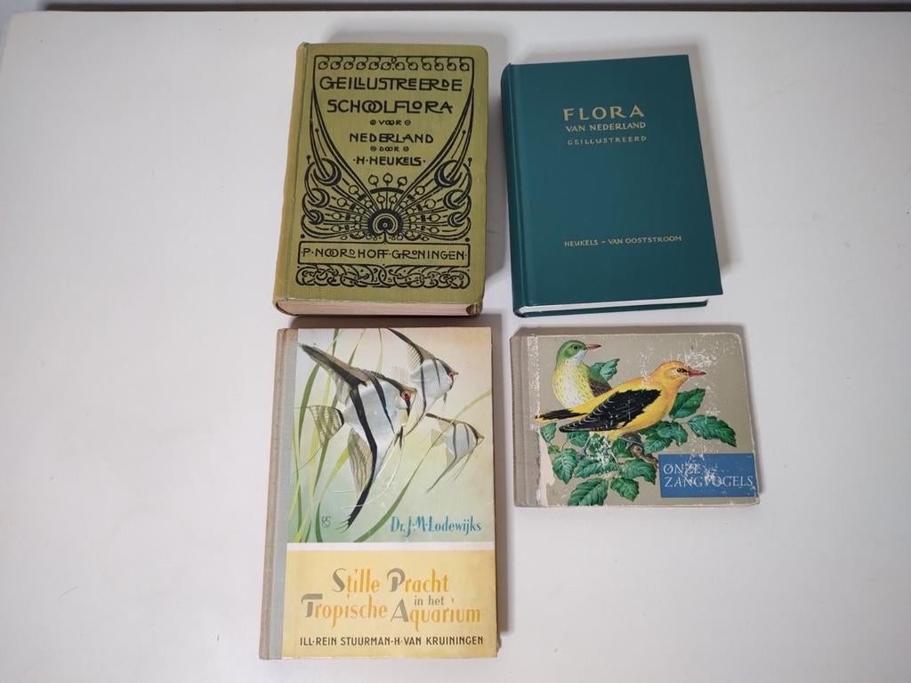 4 bijzondere oude vogelboeken, Boeken, Ophalen of Verzenden, Gelezen, Bloemen, Planten en Bomen