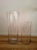 2 glazen vazen 65cm en 45cm hoog Ikea, Huis en Inrichting, Woonaccessoires | Vazen, Ophalen, Gebruikt, Overige kleuren, 50 tot 75 cm