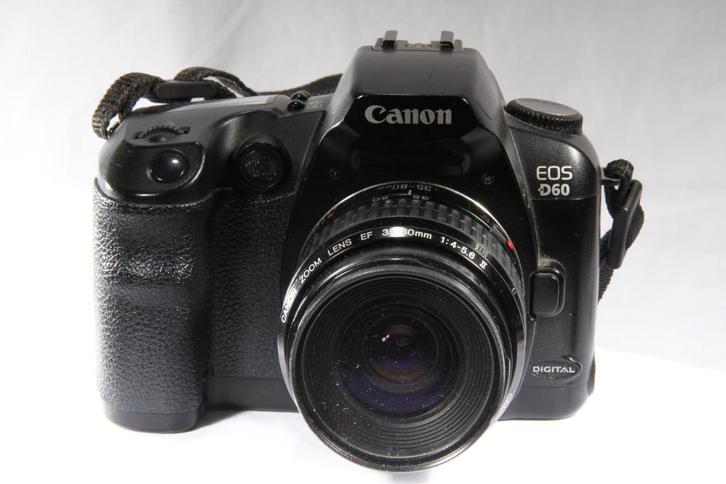 Canon D60 Dslr + Canon EF 35-80 mm 1:4/56 Zoomlens Vintage, Audio, Tv en Foto, Fotocamera's Digitaal, Gebruikt, Spiegelreflex