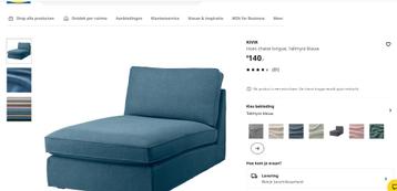 Ikea KIVIK Hoes chaise longue, Tallmyra blauw.