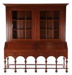 Klassieke Engelse vitrinekast boekenkast secretaire, Ophalen, 200 cm of meer, Zo goed als nieuw, 200 cm of meer