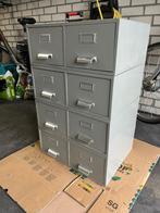 Vintage authentiek industrieel metalen ladenkastje, Huis en Inrichting, Kasten | Ladekasten, Ophalen, Gebruikt, 5 laden of meer