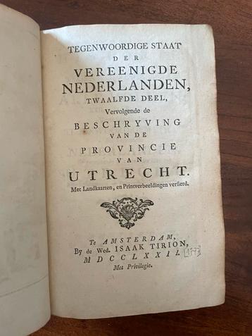Tegenwoordige Staat, Utrecht, 1772/1777 beschikbaar voor biedingen