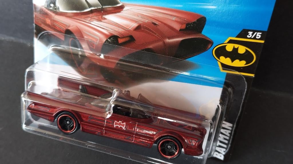 Batman Batmobile Red 1:64 Hotwheels Pol, Auto, Verzenden, 1186mj 1 Nl, Nieuw