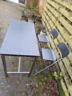 Tafel/bar met 2 krukken, Huis en Inrichting, Tafels | Eettafels, Ophalen, Gebruikt, 100 tot 150 cm, Tot twee personen