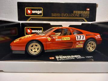 Ferrari 348 TB Evoluzione 1989 Bburago metal 1:18 KRD beschikbaar voor biedingen