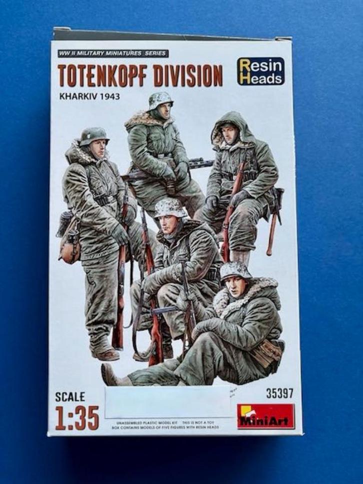 MiniArt	35397	Totenkopf Division Kharkiv 1943 - Resin Heads, Hobby en Vrije tijd, Modelbouw | Figuren en Diorama's, Nieuw, 1:35 tot 1:50
